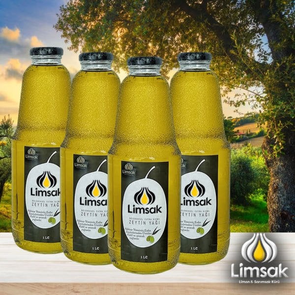 Zeytinyağı Sızma 4x1 lt Cam Şişe