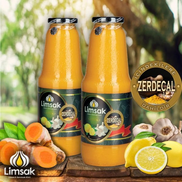 Zerdeçal Limon Sarımsak Kürü 2lt Cam Şişe