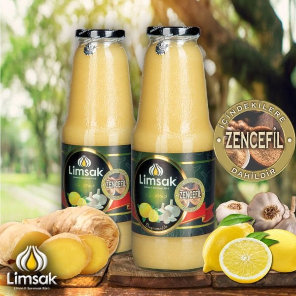 Zencefil Limon Sarımsak Kürü 2lt Cam Şişe