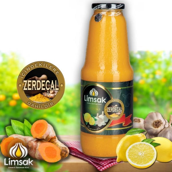 Zerdeçal Limon Sarımsak Kürü 1lt Cam Şişe