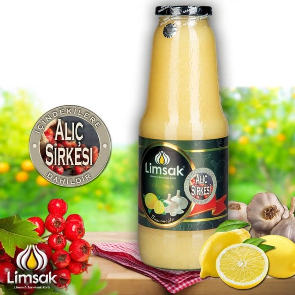 Alıç Sirke Limon Sarımsak Kürü 1lt Cam Şişe