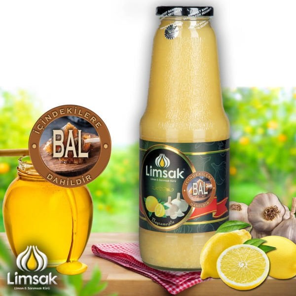 Ballı Limon Sarımsak Kürü 1lt Cam Şişe