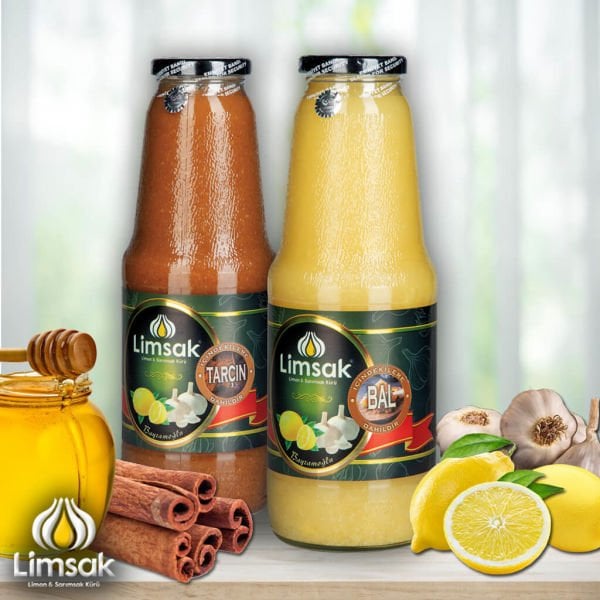 1 lt Ballı + 1 lt Tarçınlı Limon Sarımsak Kürü Cam Şişe
